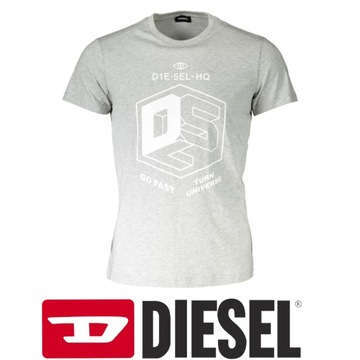 T-shirt koszulka męska DIESEL szary r. XL