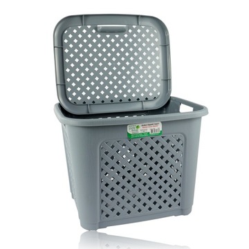 Корзина из ротанга объемом 19 л закрывается органайзером.