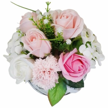 Мыльный букет цветов, розы, душистые гортензии, ПОДАРОК ​​на ДЕНЬ МАТЕРИ