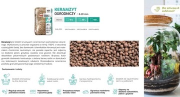 KERAMZYT OGRODNICZY (8-20) 10 L drenaż do doniczki