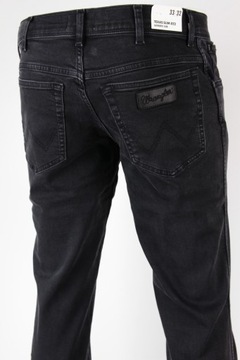 WRANGLER Texas duże czarne męskie podnie jeans czarne W42 L32