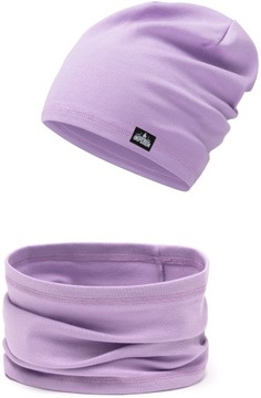 Czapka + komin komplet bawełna wiosna 48-50 KOLORY