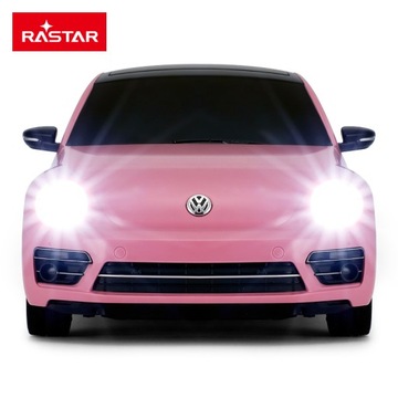 РУ МАШИНКА Volkswagen Beetle АВТО RC RASTAR РОЗОВЫЙ + СВЕТОДИОДЫ