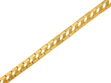 Bransoletka złota damska 585 taśma z ruchomych elementów masywna elegancka