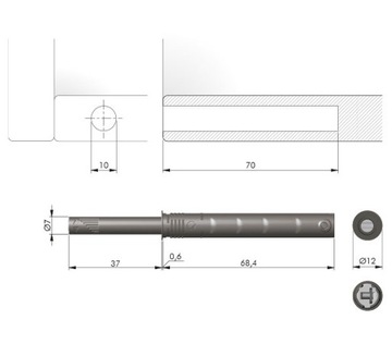 НАЖМИТЕ, ЧТОБЫ ОТКРЫТЬ K-PUSH BUMP, МАГНИТНО-СЕРЫЙ