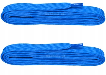 NIEBIESKIE PŁASKIE SZNUROWADŁA 7 DO TRAMPEK 120 cm