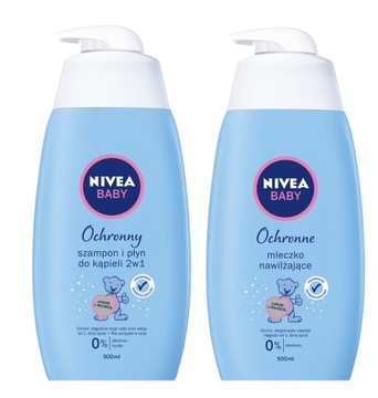 NIVEA BABY Szampon + Mleczko nawilżające Zestaw