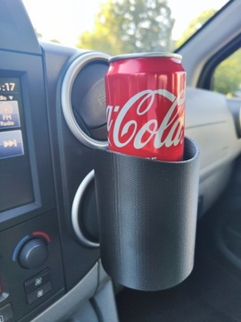 Cupholder na napoje + Uchwyt na telefon ZESTAW BERLINGO PARTNER Czarny Mat