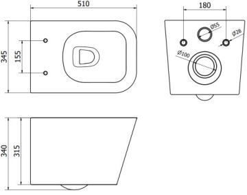 СИДЕНЬЕ ДЛЯ УНИТАЗА MEXEN TEO БЕЗОБОДКОЕ ЗЕЛЕНЫЙ МАТОВЫЙ