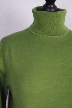Uniqlo Sweter-Golf-100%Wełna-zielony M 38