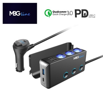 РАЗЪЕМ ПРИкуривателя 12-24В 4xUSB QC PD