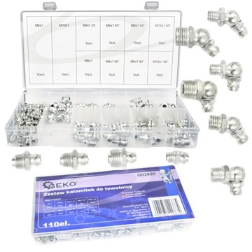 КОМПЛЕКТ KALAMITKI 110 шт. ДЛЯ СМАЗОЧНЫХ ПИСТОЛЕТОВ SOLID GEKO G02920.