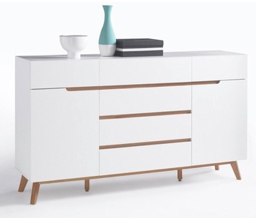 Citrus komoda lakierowana, MDF, Biały Mat