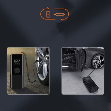 ПОРТАТИВНЫЙ АВТОМОБИЛЬНЫЙ КОМПРЕССОР ЖК-ЭЛЕКТРИЧЕСКИЙ АККУМУЛЯТОР POWERBANK LED