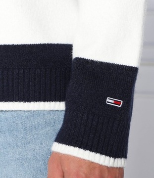 TOMMY JEANS sweter | Regular Fit granatowy