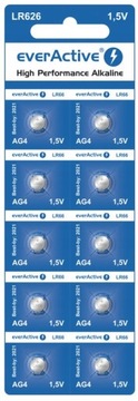 Bateria LR626 G4 alkaliczna everActive AG4 LR66 guzikowe - 10 sztuk