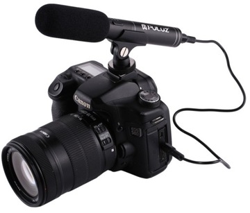 PULUZ Профессиональный конденсаторный микрофон-пушка 3,5 мм для зеркальных фотоаппаратов