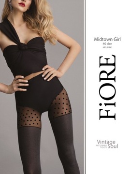 Fiore MIDTOWN GIRL Rajstopy wzorzyste 30 den 4-L