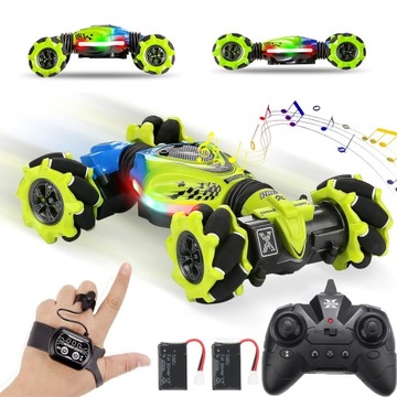 WYŚCIGOWE ZDALNIE STEROWANY SAMOCHÓD TWISTER Z LED MUZYKĄ GESTAMI + 2 PILOT