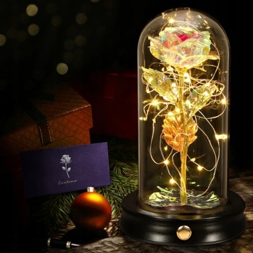 IDEALNY PREZENT WALENTYNKOWY WIECZNA RÓŻA + GRATIS