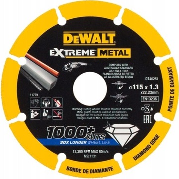 DEWALT DT40251 Tarcza diamentowa 115x22,23x1,3mm