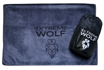Ręcznik sportowy Extreme Wolf z mikrofibry szary