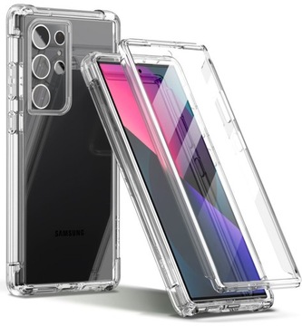 KEVLAR - PANCERNE MOCNE ETUI 360° ZINTEGROWANA SZYBKA DO - GALAXY S23 ULTRA