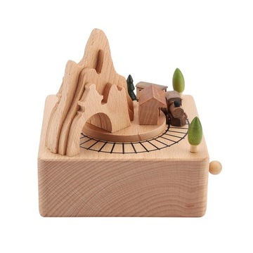 Деревянная музыкальная шкатулка Красивая деревянная поделка