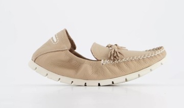 комфортные мокасины С ХВОСТИКАМИ Venezia 1395 бежевый r38