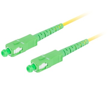 KABEL PRZEWÓD ŚWIATŁOWODOWY ŚWIATŁOWÓD PATCHCORD SC/APC-SC/APC SIMPLEX 3M