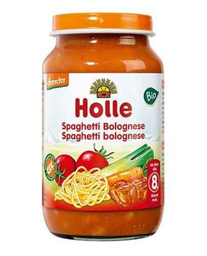 HOLLE BIO DANIE DLA NIEMOWLĄT SPAGHETTI BOLOGNESE WOŁOWINA 8m+ 220g