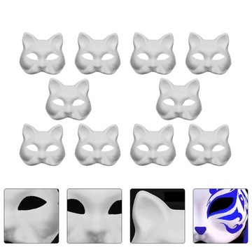 10 × маска для лица Therian Halloween Cat, сделай сам, лучшее качество