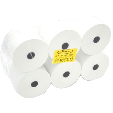 ROLKI TERMICZNE 57mm x 80m | 6 sztuk |