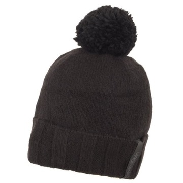 Czapka Calvin Klein Label Define Rib Beanie Czarna