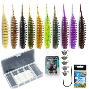 FISHUP TANTA 1,5 - 4,2 CM PEŁNY ZESTAW PUDEŁKO HACZYKI CZEBURASZKI