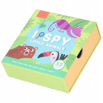 55 штук игральных карт-пазлов с изображением животных