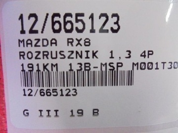 MAZDA RX8 STARTÉR M001T30471A 1,3 N3Z1