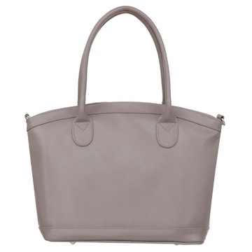 SZARA TOREBKA SHOPPER TORBA SKÓRA NATURALNA A4