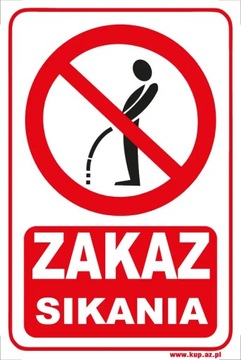 Tabliczka BHP zakaz sikania #229 12x20cm A