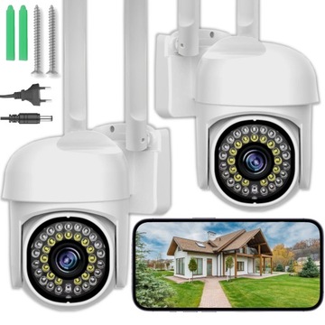 KAMERA WIFI IP SMART OBROTOWA ZEWNĘTRZNA FULLHD 2MP 1080p DETEKCJA ZOOM SD
