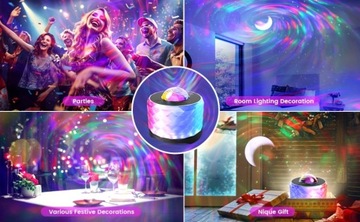 1 шт. проектор Galaxy, 3 в 1 RGB музыкальный проектор Aurora Night Light Z