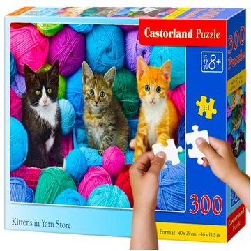 Пазл CASTORLAND 300 деталей Котята в пряже St