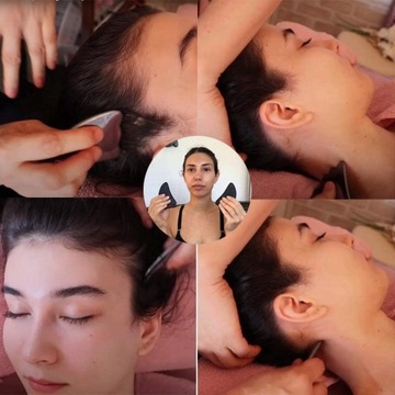 MASAŻER JADEITOWY DO TWARZY CZARNY PŁYTKA GUA SHA