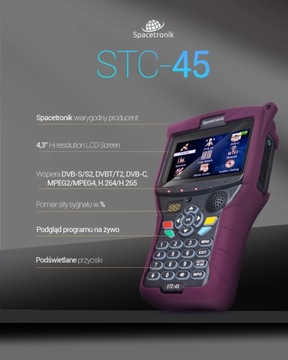 Spacetronik STC-45 Комбинированный +измеритель сигнала видеонаблюдения
