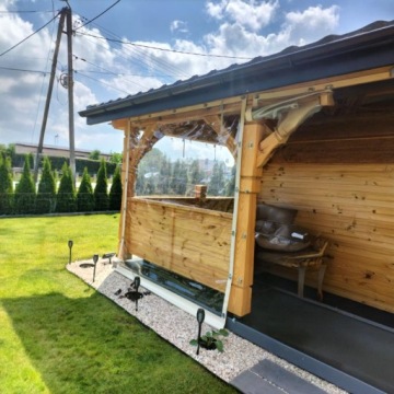 Покрытие террасы | Бесцветный | Сделано на заказ | Беседка | Патио | Брезент| Здание