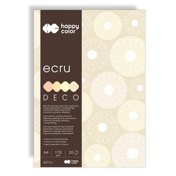 Blok kolorowy ECRU A4 20 arkuszy 170g HAPPY COLOR