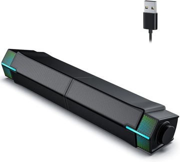 Jeecoo Głośniki M20 do komputera z oświetleniem RGB 2w1