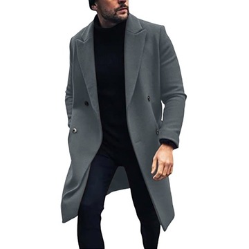 Men's Imitation Wool Elegant Blend Coat Slim Men's