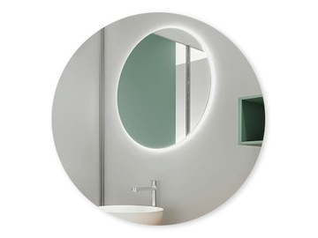 LUSTRO LED OKRĄGŁE PODŚWIETLANE ŁAZIENKOWE Fi: 60cm