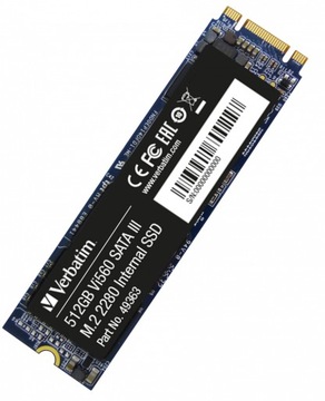 Dysk SSD wewnętrzny Verbatim Vi560 S3 512GB M.2 2280 SATA